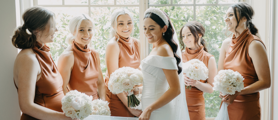 elegant bridal hair styling for the bride